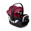Britax Willow S Infant Car Seat with Alpine Base, ClickTight Technology & Brook+ Modular Baby Stroller, Ultra-Lightweight Infant and Toddler Stroller with SafeWash Insert (Ruby Onyx)