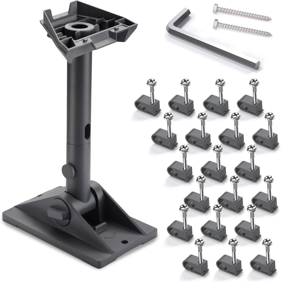 Yescom Starlink Mini Roof Mount Pivot Mounting Kit Heavy Duty Adjustable Tilt Angle Bracket with Pipe Pole Adapter Standard Dish Installation