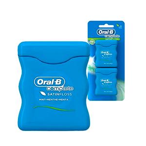 Oral-B Complete Mint SatinFloss, Comfort Grip, Value 2 Pack (50m Each) Set of 3