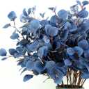 XZJMY 4 Pack Artificial Eucalyptus Stems Leaves 95cm Long Faux Eucalyptus Branches,Artificial Flowers Greenery for Home Decor Flower Arrangement Wedding Party Table Centerpiece (Navy Blue)