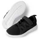 CHIN·MOON Little/Big Boys Girls Rebound Foam Tennis Shoes Non Slip Kids Running Casual Sneakers Sneakers (Black,12 Little Kids)