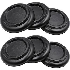 Piano Caster Cups Grand Piano Caster Cups Piano Leg Hardwood Cups Pads for Grand Piano (Wood Black, Set of 6)