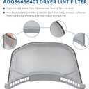 2 x ADQ56656401 ADQ566564 Dryer Lint Filter & MCK49049101 Lint Screen Housing Cover for L.G Ken-more Elite Dryer Lint Filter, Replace DLE3050W DLE3170W DLEX3370W DLE3400W DLE3500W DLEX3570W DLEX3700W