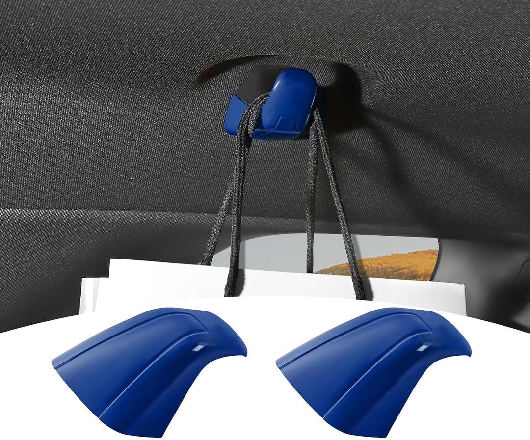 for Challenger Rear Seat Roof Hook Trim Cover Fit for Dodge Challenger 2015-2023 Blue Interior Accessories 2pcs