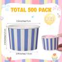 Zeyune 500 Pieces 8 oz Ice Cream Cups Disposable Bulk Ice Cream Bowls Yogurt Dessert Cups Disposable Soup Bowls for Snack Hot or Cold Food, Wedding Baby Shower Birthday Party Supplies, 10 Colors