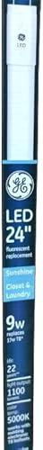 (2 Tubes) GE 35867 LED Tube, 24 inch T8, 5000K Sunshine, 9 watt, 1100 lumens, Plug and Play, 24 inches LED Tube Replacement for T8 Fluorescent lamp,