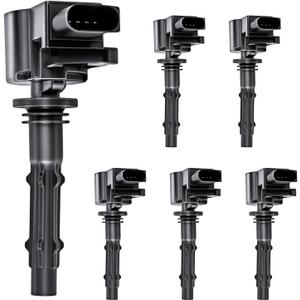 6PCS Ignition Coil Pack Compatible with Mercedes Benz 2.5L 3.0L 3.5L 5.5L V6 E350 ML350 GLK350 R350 C230 C280 C300 C350 SLK350 CLK350 2005 2006 2007 2008 2009 2010-2015, UF535 UF-585
