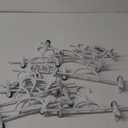 Honey-Can-Do 12-Pack Soft Touch Pant Hangers, White HNG-09043 White