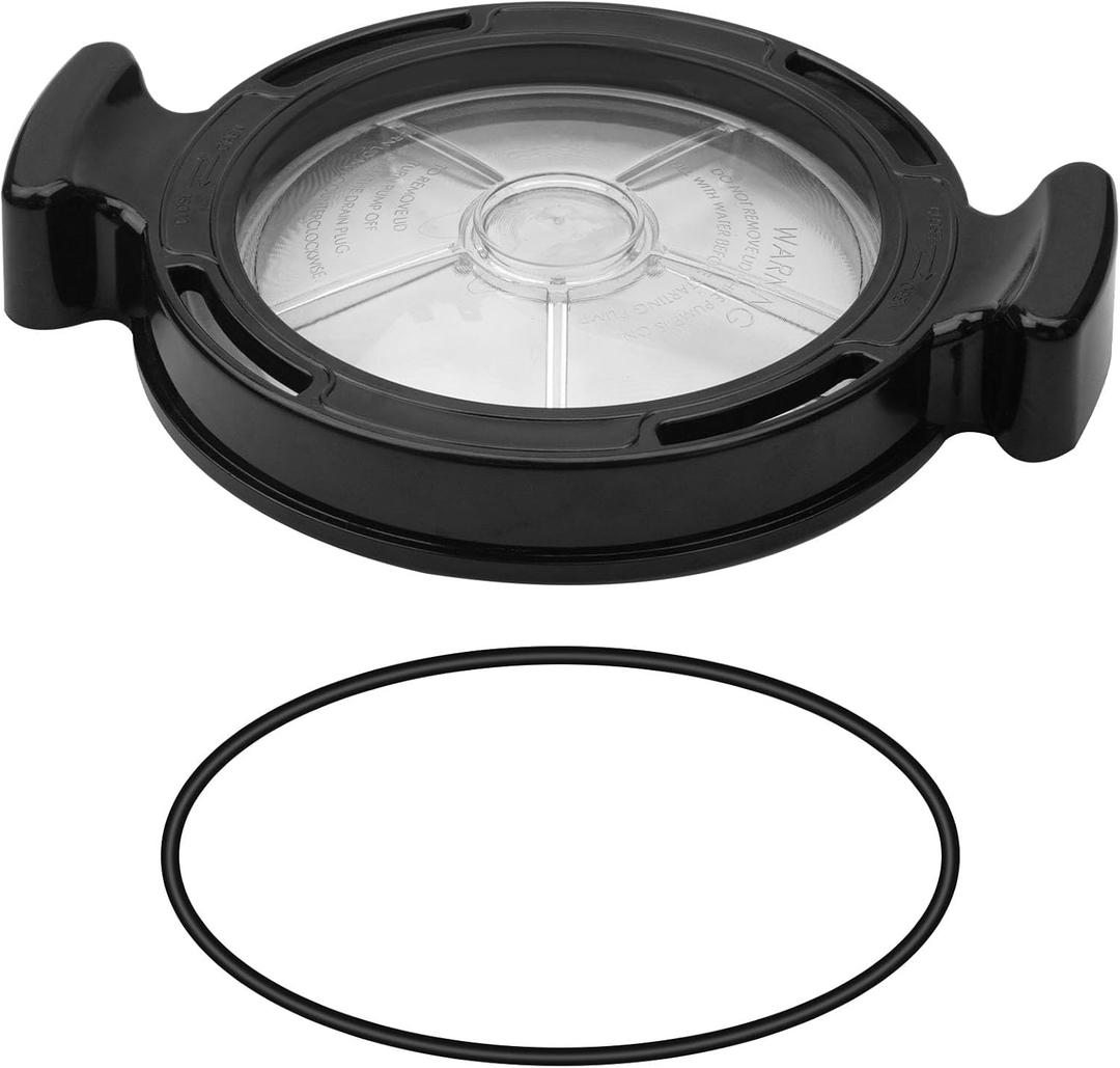 319-4100 Pool Pump Lid Cover, 319-4100 Pump Parts with O-Ring, for Waterway Champion, Defender, Hi-Flo Or SMF Pumps, Black