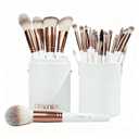 OMANIAC Makeup Brush Set, 20Pcs Professional Makeup Brushes for Foundation, Powder, Eyeshadow, Concealer Cream, Blush Buffe etc, with White Makeup Brushes Kit Case