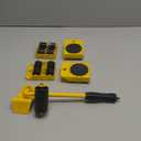 2026 New Furniture Lift Tool Set, Upgrade Furniture Movers Sliders Furniture Lifter Tool,Furniture Movers with Adjustable Height Lifting Tool Lever & 4 Wheels, Mover Dolly Sliders Tool (Yellow)