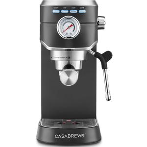 CASABREWS CM5418 Espresso Machine 20 Bar, Stainless Steel Espresso Maker with Milk Frother Steam Wand, Compact Cappuccino Machine for Home, Espresso Coffee Machine with Removable Water Tank, Black
