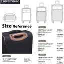 Travelhouse Softside 3 Piece Luggage Sets, 4 Piece Expandable Soft Sided Suitcase with Spinner Wheels, Lightweight Travel Set with Underseat Duffel Bag (16/20/24/28)
