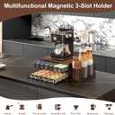 Coffee Bar Organizer, 60 Capacity K Cup Organizer for Countertop, 2 Tier Sliding Coffee Pod Storage Drawer with Disposable Cup & Lid Holder, Black