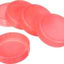 uxcell 16Pcs Regular Mouth Plastic Mason Jar Lids and Wide Mouth Plastic Storage Caps with Sealing Rings for Ball Canning Jars