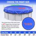 24FT Round Winter Pool Cover 500D Extra Thick Above Ground Pool Cover Above Ground Pool Protection with Winch and Cable Royal Blue