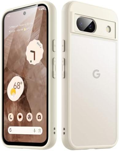 JETech Matte Case for Google Pixel 8a 6.1-Inch 2024, Frosted Translucent Back Protective Slim Phone Cover, Anti-Fingerprints (Beige)