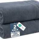 Casa Platino 100% Cotton 2 Pack Bath Sheets (36"x72") - Ring Spun, Extra Large Cotton Bath Towels Set - Quick Dry, Soft & Absorbent Oversized Towel Set - Remains Soft after Multiple Washes - Cool Grey