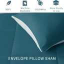 Exclusivo Mezcla Lightweight Reversible Twin Size Comforter Set, Down Alternative Comforter with 1 Pillow Sham, Twin Size Bedding Set for All Seasons, Dusty Teal/Aqua Blue