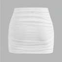 WDIRARA Girl's Ruched Mesh Skirt Bodycon Mini Skirt Stretch Short Skirts