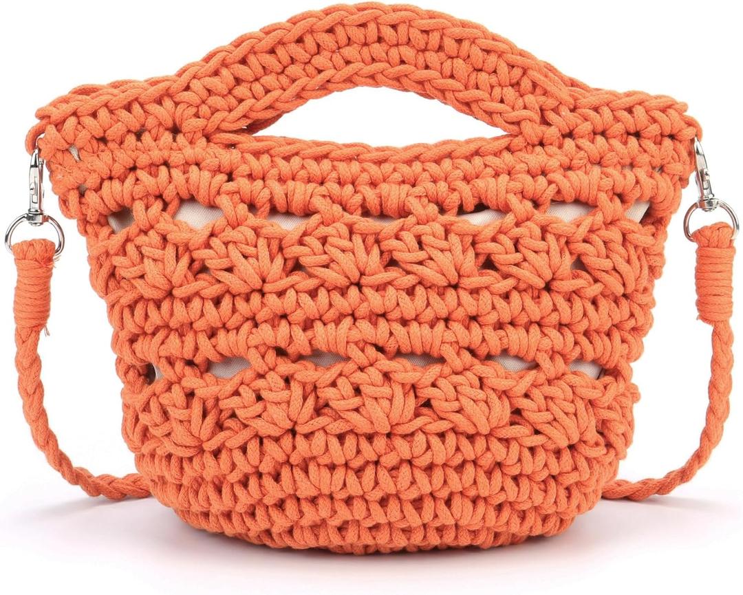 Ayliss Straw Crossbody Bags for Women Straw Beach Bag Tote Shoulder Top Handle Satchel Clutch Purse for Summer Beach