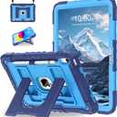WESOROL Case for iPad A16 11th Generation 11 Inch (2025) iPad 10th Generation 10.9 Inch (2022),i Pad A16 Case Military Grade Shockproof Cases with Pencil Holder Shoulder Strap,Navy Blue