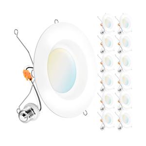 Sunco 12 Pack 6 Inch LED Recessed Lights, Retrofit Can Lights, Smooth Trim, 965 LM, 13W (75W Equivalent), Selectable CCT 2700K/3000K/3500K/4000K/5000K, Dimmable, Damp Rated UL