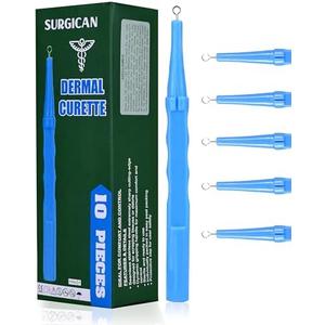 SURGICAN Sterile Disposable Dermal Curettes, Easy Peel Packing - Box of 9 - New and Improved (4 mm [Pack of 9) SURGICAN Sterile Disposable Dermal Curettes, Easy Peel Packing - Box of 9 - New and Improved (4 mm [Pack of 9)