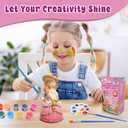 ASIOWELY Arts and Crafts DIY Paint Your Own Princess Lamp Kit for Girls Toy | Arts Supplies for Kids Toys Ages 4-6-8-12,Night Light Painting for Girl 5-10,Birthday Christmas Toy Gifts for 3-12+ Years Old