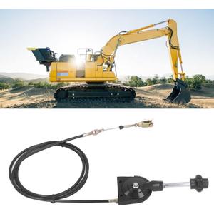 Excavator Throttle Control Cable, 2.5M/8.2FT Locking Throttle Cable Replacement, Quick Response Motor Control Wire, Manual Flexible Throttle Wire for EX230 Excavator and Mixer truck