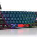 60% Mechanical Gaming Keyboard - RGB, Red Switch, Wired, Compact, 61 Keys for Windows, PS4/5, Xbox