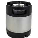 1.75 Gallon Ball Lock Keg, Stainless Steel Beer Keg with Dual Rubber Handle for Home Brew