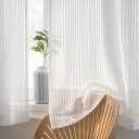 Sovtfides Sheer Curtains 84 inches Long 2 Panels Set for Living Room/Bedroom, Rod Pocket Voile Sheer Panel Drapes, White, 2pcs, Each 38" W x 84" L