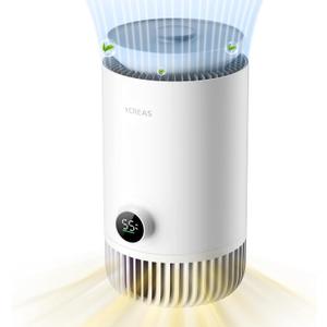 Humidifier and Air Purifier in One, Evaporative No-Mist HEPA Air Purifier & Humidifier Combo for Bedroom, 0.8-Gal Top-Fill Water Tank, Ultra-Quiet 23dB