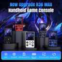 R36MAX Retro Handheld Game Console, 128GB Retro Gmaing Console with 4.0 Inch IPS HD Screen, Portable Retro Gaming Console, Support 30+ Emulator Console Video Game Console, Black