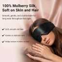 Silk Sleep Mask for Side Sleepers, Face-Hugging Padded Eye Cover, Eye Mask for Sleeping Women Men, with Upgraded Nose Bridge Fit, Soft Light Blocking Mask for Travel, Naps & Shift Workers (Black)