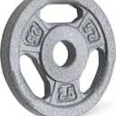 Marcy Classic 1" Cast Iron Standard Grip Plates for Strength Training and Weightlifting