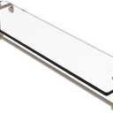 Allied Brass NS-1/22TB-PEW 22 Inch Glass Vanity Integrated Towel Bar Shelf, Antique Pewter
