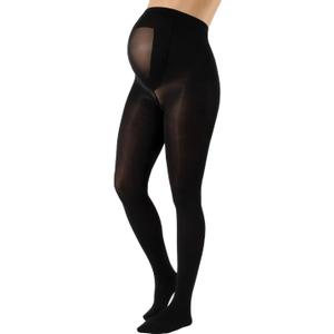 CALZITALY - Opaque Maternity Pantyhose - Pregnancy Tights for Women - 100 DEN Italian Hosiery (M, Black) (M)