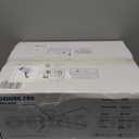 White Ceiling Fans with Lights - 46" Flush Mount Low Profile Ceiling Fan Light with 5 Double-Sided Blades, 6 Speeds 3CCT Reversible Motor, Modern Ceiling Fan for Indoor/Outdoor Patios