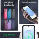 for Samsung S25 Edge Case with HD Tempered Glass Screen Protector, for Galaxy S25 Edge Heavy Duty Phone Case (with Belt Clip-Lake Blue)