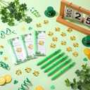 Marspark 40 Sets St. Patrick's Day Gifts Bulk Good Luck Tokens Luck Charms Green Pens and Irish Blessing Poem Cards Irish Party Favors for Family Coworkers Teachers (Golden)