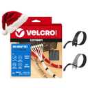 VELCRO Brand 150pk Cable Ties Value Pack, 8in | Stocking Stuffer Gifts for Tech Lovers | For Wire Management and Cord Organizer | Replace Zip Ties with Reusable Straps, Reduce Waste (Black and Gray)