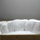 Marine Moon Queen Mattress Topper, Extra Thick Pillowtop, Cooling and Plush Mattress Pad Cover, 7D Down Alternative Fill,Soften Hard Bed (Basic - Dotted White)