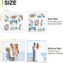 decorUhome 15x17 Picture Frames Collage Wall Decor, Display 7Pcs 4x6 Photos with Mat or 1Pcs 15x17 Unmatted, 7 4x6 Collage Picture Frames for Wall Mounting, White