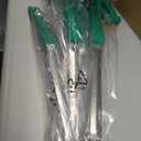 Teenyyou 8 Pcs Portion Control Serving Spoons Portion Scoops Cups Solid and Slotted Stainless Steel Ladle Spoon for Food, Serving Utensils Set for Parties(Green,4 oz)