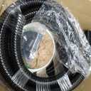 LONGRUN Pond Tubing 1.5 Inch 1-1/2'' Diameter, 26.9 ft Long Corrugated Flexible Hose Pipe with Clamps Pipe Fittings, Pool PVC Tube for Garden Ponds Waterfalls Camping Caravans Filters Drainage Marine