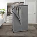 Simplify, Organizer, for Clothes and Accessories, Heavy Duty, Hanging Rod, Easy to Assemble in Grey 36" Wide Portable Closet (Grey)