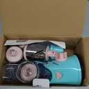 Geedel Rotary Cheese Grater, Kitchen Mandoline Vegetable Slicer with 3 Interchangeable Blades, Easy to Clean Rotary Grater Slicer for Fruit, Vegetables, Nuts (Tiffany)