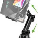 Car Cup Holder Tablet Mount for 4-13" iPad & Phone, Universal Truck Cup Tablet Mount with Adjustable Arm for iPad Pro 12.9 9.7 Air Mini, Samsung Galaxy Fold 4 3, Kindle Fire HD, iPhone etc